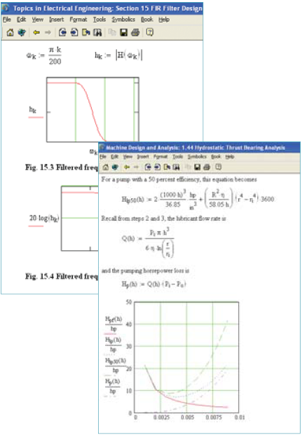 PTC 的 Mathcad 工程計算軟件中的工作表結合了自然數學符號和圖表，使工程師能夠完整記錄計算。
