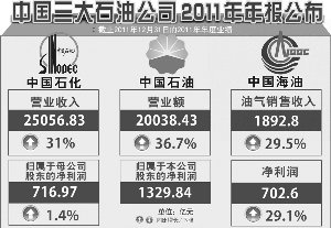 三大油企年報